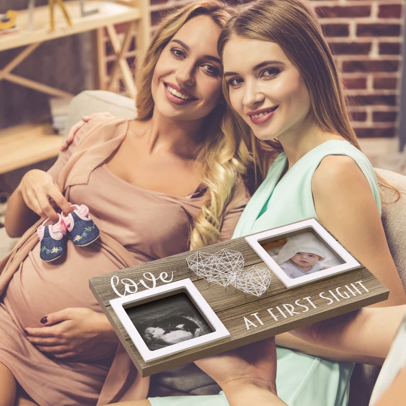 Eurset Baby Sonogram Picture Frame For 3"" X 3"" Ultrasound Photo - Pregnancy Announcements Ideas - Gender Reveal Baby-Shower Gift - New Mom Expecting Parents To Be Keepsake Gifts - Nursery D?Cor - Image 3