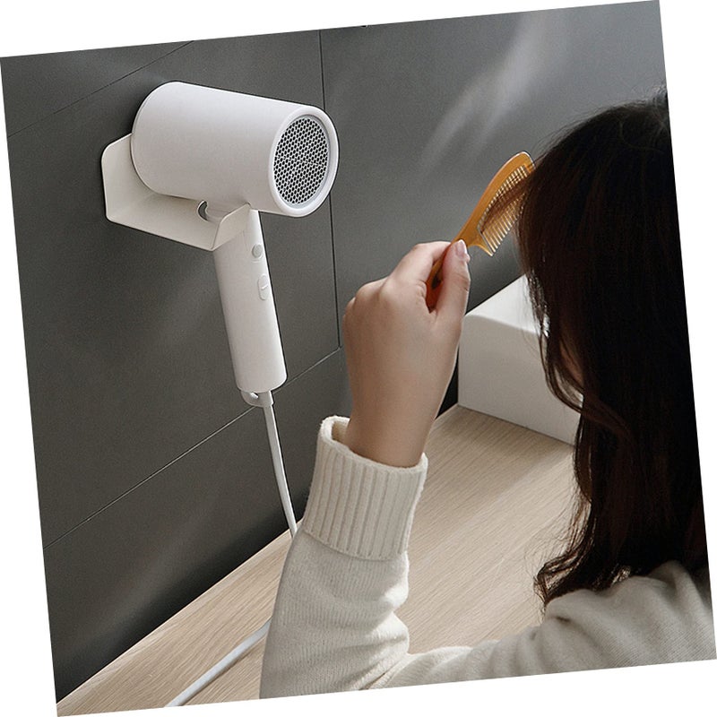 Wall Mounted Hair Dryer Holder Modern Design Space Saving Easy Install Bathroom Storage Organizer - Image 5