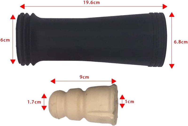 QASULER Car Rear Shock Absorber Buffer Rubber Boot Set - Image 2