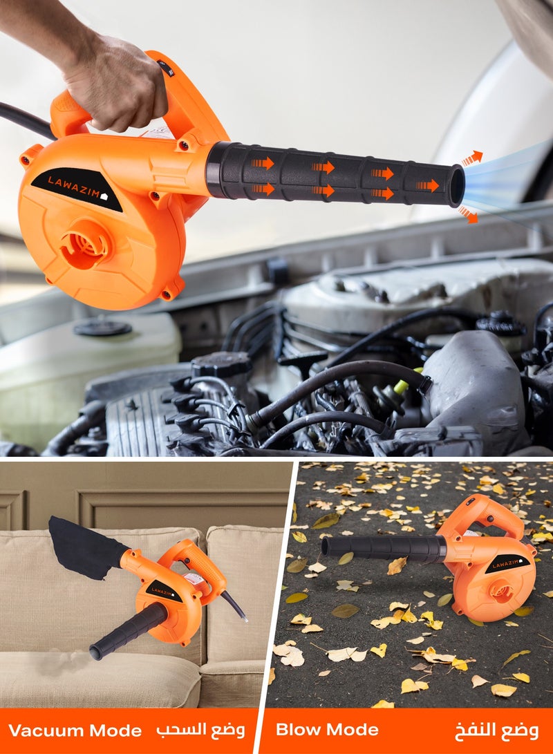 LAWAZIM Pro7 Electric Blower Variable Speed - 600W - Leaf Blower with Dust Bag, Corded Electric Vacuum with Adjustable Airflow and Lightweight Design - Ideal for Home, Garden, Lawn, Yard, and Outdoor Dust Clearing - Image 4