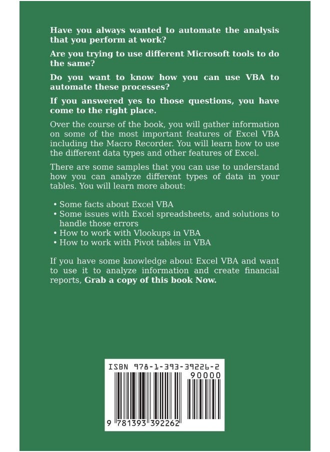 EXCEL VBA: A Comprehensive, Step-By-Step Guide On Excel VBA Finance For Data Reporting And Business Analysis  - Image 2
