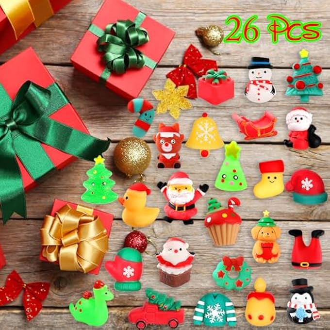 nobasco Squishies, Mochi Squishy Toys - Christmas Kawaii Cat Squishys Slow Rising Animals - Party Favours, Goodie Bag, Birthday Gifts, Mini Squishies Stress Reliever Toy Pack - Image 5