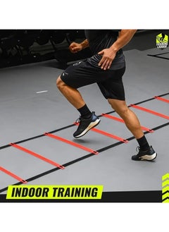 QSHOP Speed ​​ladder for exercises with 12 training steps, 6 meters long, with a carrying bag for football, speed exercises, ball practice, and fitness.  - Image 2