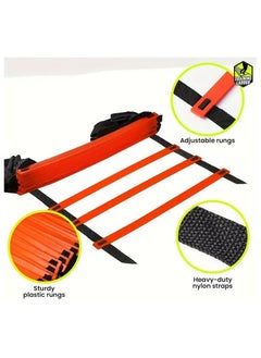 QSHOP Speed ​​ladder for exercises with 12 training steps, 6 meters long, with a carrying bag for football, speed exercises, ball practice, and fitness.  - Image 3