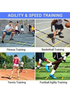 QSHOP Speed ​​ladder for exercises with 12 training steps, 6 meters long, with a carrying bag for football, speed exercises, ball practice, and fitness.  - Image 5