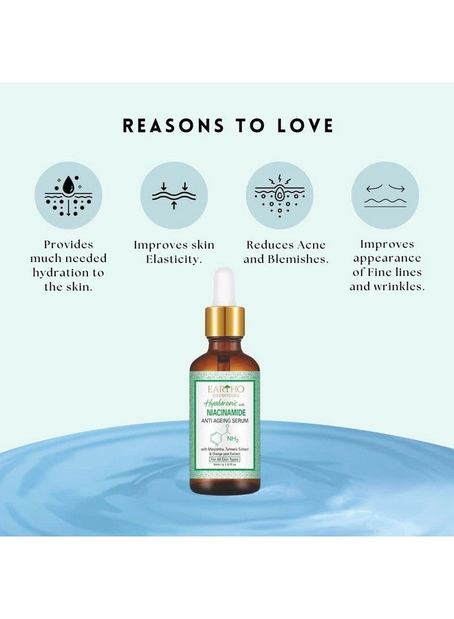 EARTHO essentials Hyaluronic With Niacinamide Anti Ageing Serum 30 Ml - Image 5