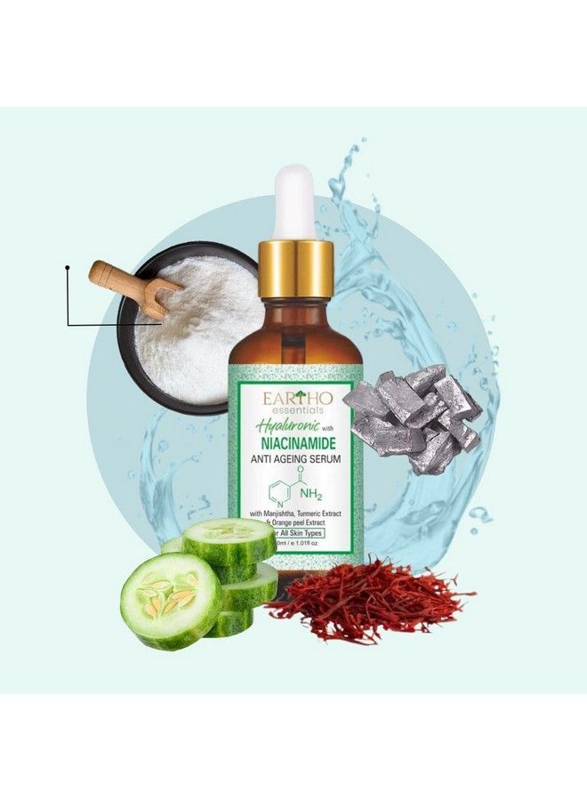 EARTHO essentials Hyaluronic With Niacinamide Anti Ageing Serum 30 Ml - Image 4