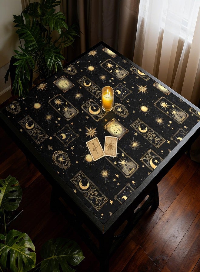 ReWallpaper 17.5in x 23ft Celestial Wallpaper Peel and Stick Removable Black Gold Moon & Stars Astrology Wallpaper Waterproof Mystical Galaxy Night Sky Wall Covering for Tarot Room Meditation Space - Image 4