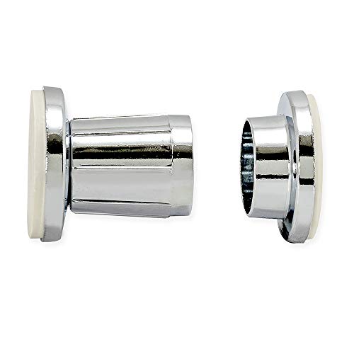 EZFLO Adjustable Shower Rod Flange One Pair Chrome Die Cast 15093