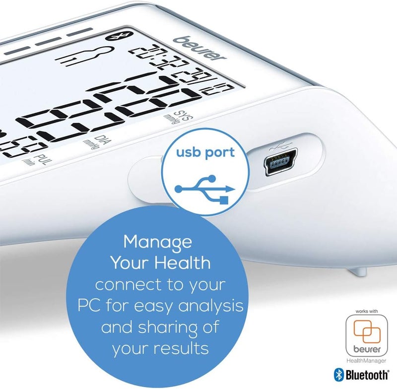 Beurer BM85 Upper Arm Blood Pressure Monitor with Bluetooth Smart and Health Manager - Image 4