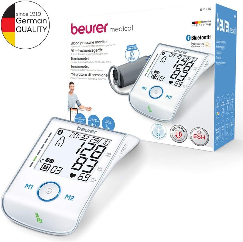 Beurer BM85 Upper Arm Blood Pressure Monitor with Bluetooth Smart and Health Manager - Image 2