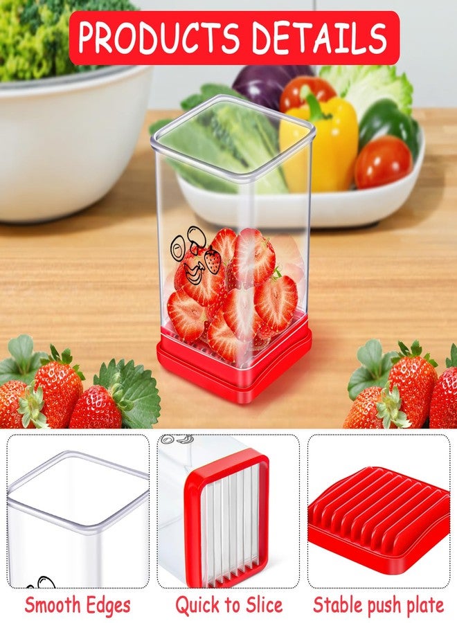 Ponpon Fruit Slicer, Stainless Steel Cup Slicers, Vegetable Slicer for Strawberry Banana Egg, Salad Quickly Making, Portable Kitchen Slicing Tool (2) - Image 3