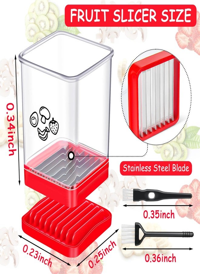 Ponpon Fruit Slicer, Stainless Steel Cup Slicers, Vegetable Slicer for Strawberry Banana Egg, Salad Quickly Making, Portable Kitchen Slicing Tool (2) - Image 2
