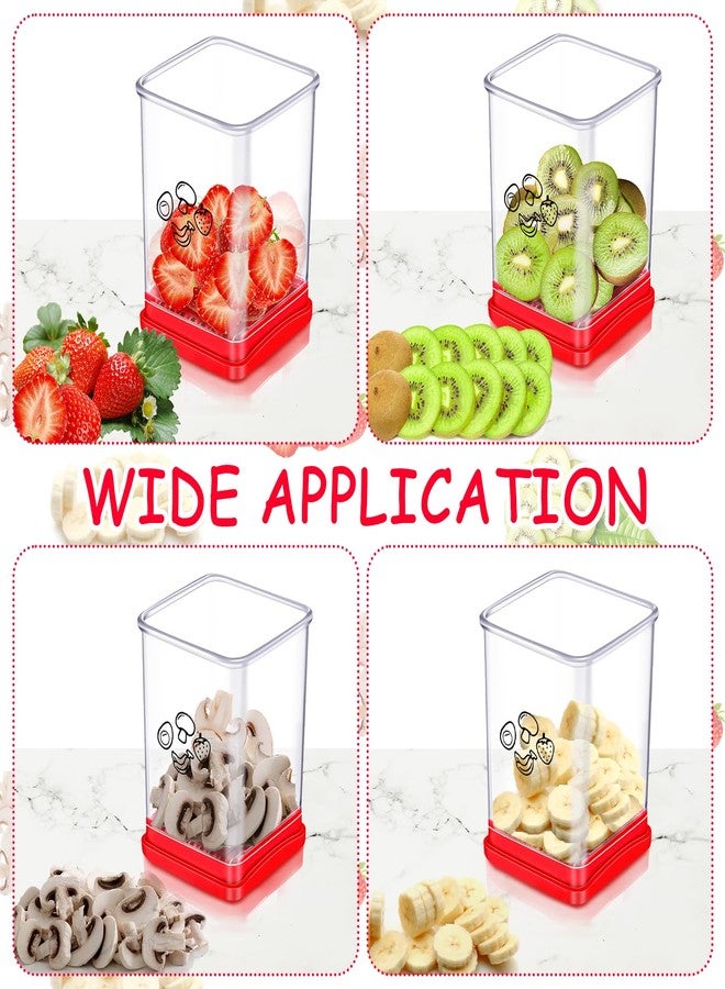 Ponpon Fruit Slicer, Stainless Steel Cup Slicers, Vegetable Slicer for Strawberry Banana Egg, Salad Quickly Making, Portable Kitchen Slicing Tool (2) - Image 5