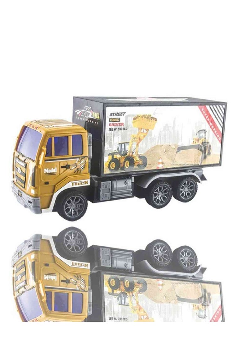 UKR UKR Construction Truck RC | Remote Control Learning & Educational Toy for Kids | Realistic Design, 4 Functions, 27MHz, Lights Up While Driving | Yellow  - Image 4