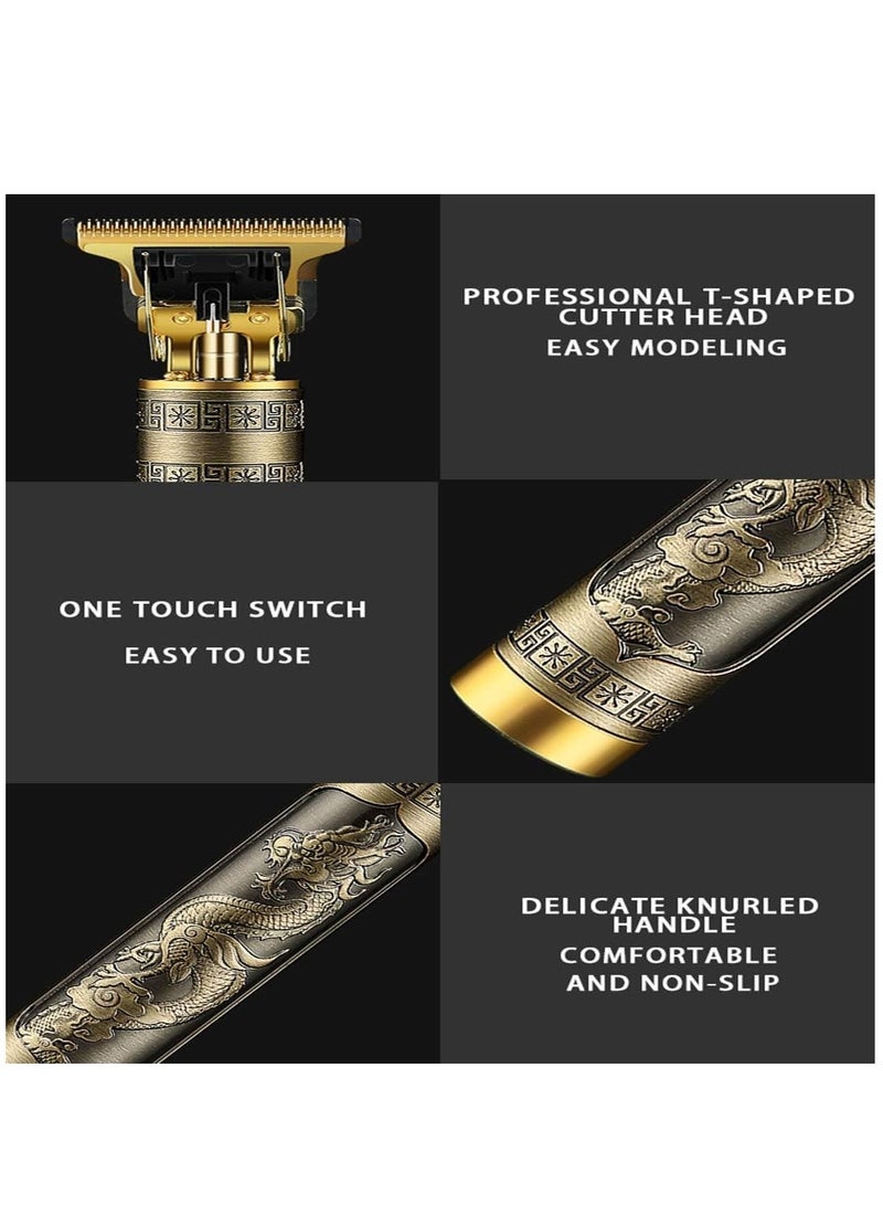 مقصات شعر احترافية للرجال، مقص شعر لاسلكي بدون فراغ، مجموعة قص وتجميل بشفرة T قابلة للشحن، أدوات حلاقة للرجال للاستخدام المنزلي - Image 2