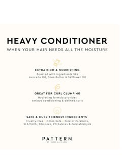 PATTERN PATTERN Beauty by Tracee Ellis Ross Heavy Conditioner, 13 Fl Oz, Avocado Oil, Shea Butter & Safflower Oil, Rich Moisture for Curlies, Coilies and Tight-Textures, 3a-4c  - Image 4