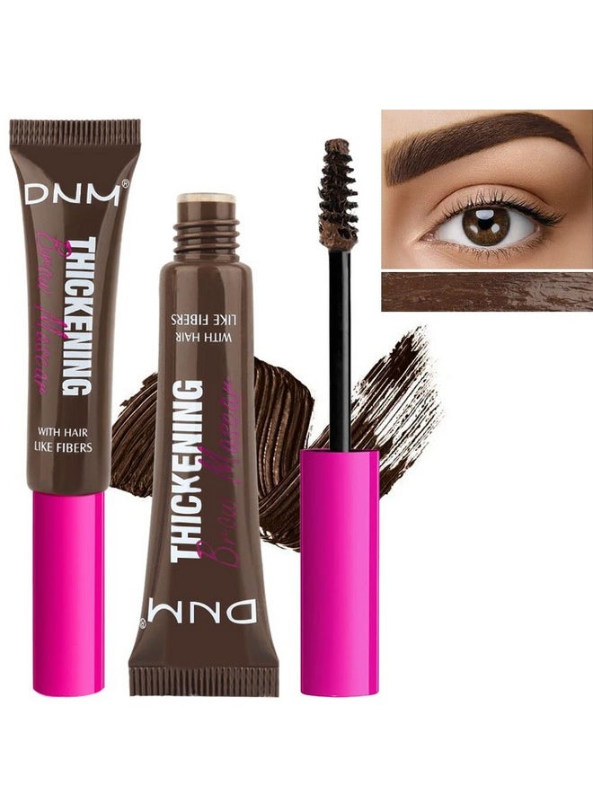 BINGBRUSH Tinted Thickening Brow Mascarabrow Fast Sculptwaterproof Transferproof Brush To Fill In Eyebrows And Cover Gray Hairs Cruelty Free Light Medium Brown (2Pcs 07 Espresso)  - Image 1