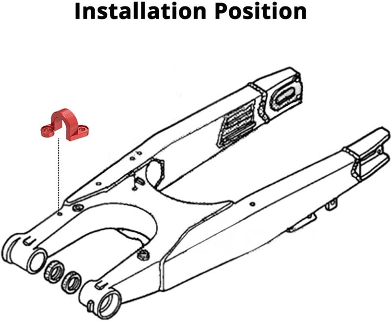 Wivplex Motorbike Rear Brake Cable Hose Clamp - Image 4