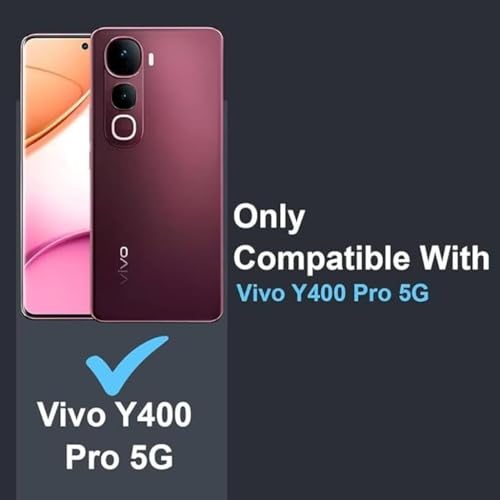 ZARALA Camera Lens Frame Glass Compatible with Vivo Y400 Pro 5G, Tempered Glass Aluminum Alloy Frame Individual Camera Lens Protector Cover (Y400 Pro 5G, Black) - Image 4