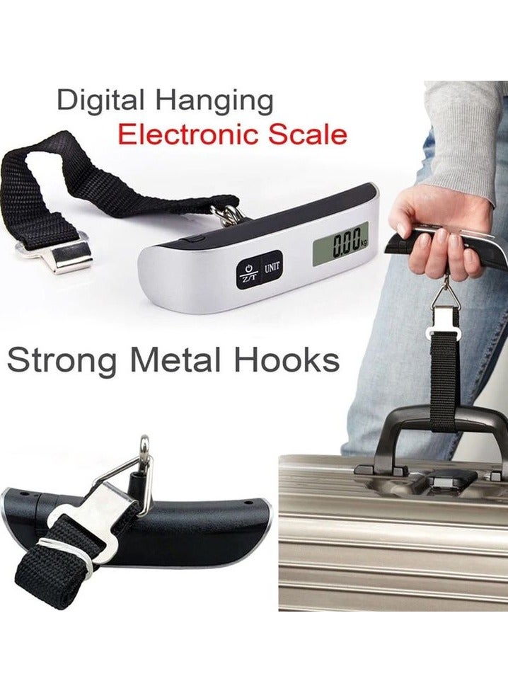 كامري مقياس وزن الأمتعة الرقمي المحمول القابل للتعليق بسعة 50 كجم مع وظيفة درجة الحرارة الموديل: EL10 / EL10H / EL11 مع شاشة LCD إلكترونية - Image 4