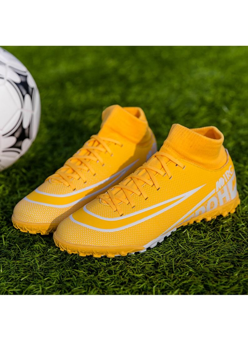 NIBEMINENT New High Top Football Shoes Men's and Women's Broken Students'Grass Short Nail Durable Training Shoe - Image 2