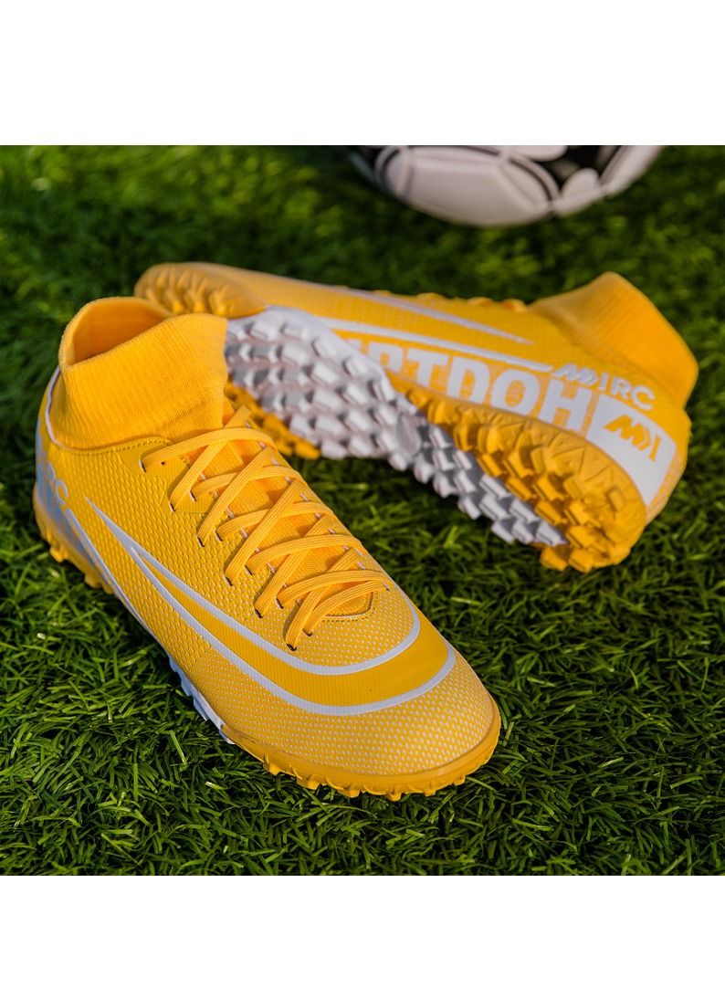 NIBEMINENT New High Top Football Shoes Men's and Women's Broken Students'Grass Short Nail Durable Training Shoe - Image 3