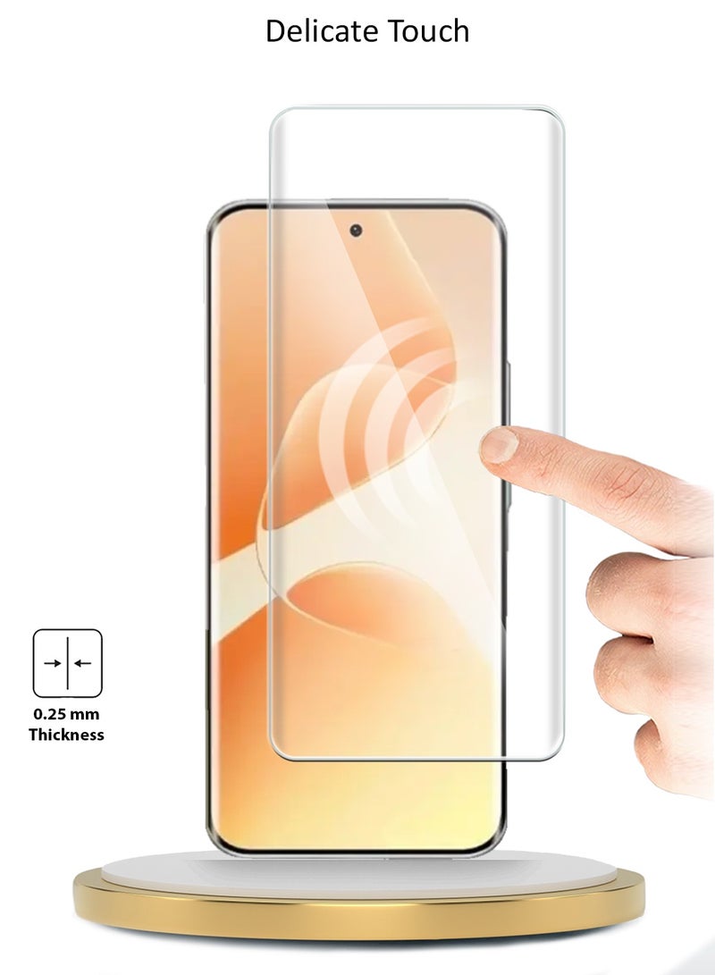 Wtech Infinix Hot 60 Pro+ 2025 Premium Curved Edges UV Full Glue Full Cover Tempered Glass Screen Protector (MSGUCN) - Clear - Image 5