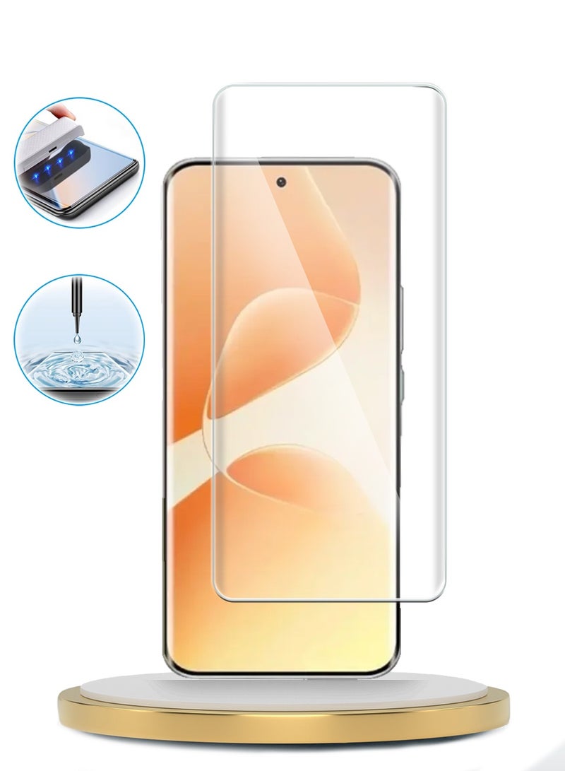 Wtech Infinix Hot 60 Pro+ 2025 Premium Curved Edges UV Full Glue Full Cover Tempered Glass Screen Protector (MSGUCN) - Clear - Image 3