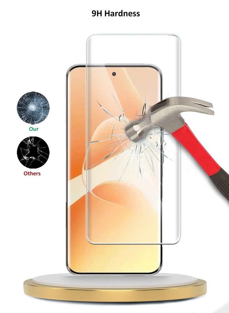 Wtech Infinix Hot 60 Pro+ 2025 Premium Curved Edges UV Full Glue Full Cover Tempered Glass Screen Protector (MSGUCN) - Clear - Image 4