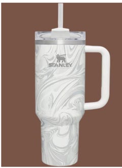 Stanley Stanley Quencher H2.0 FlowState 40 oz Vacuum Insulated Tumbler – Rose Quartz Swirl Travel Mug with Reusable Lid and Straw for Water, Coffee, Smoothies, and Iced Tea – Durable, Stylish, and Leakproof – Perfect for On-the-Go Hydration  - Image 1