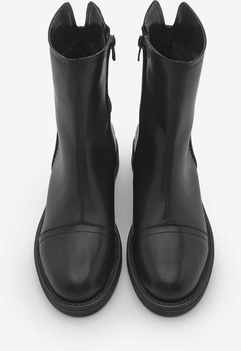 MARJIN Margin Women's Stitch Detailed Casual Boots Armus