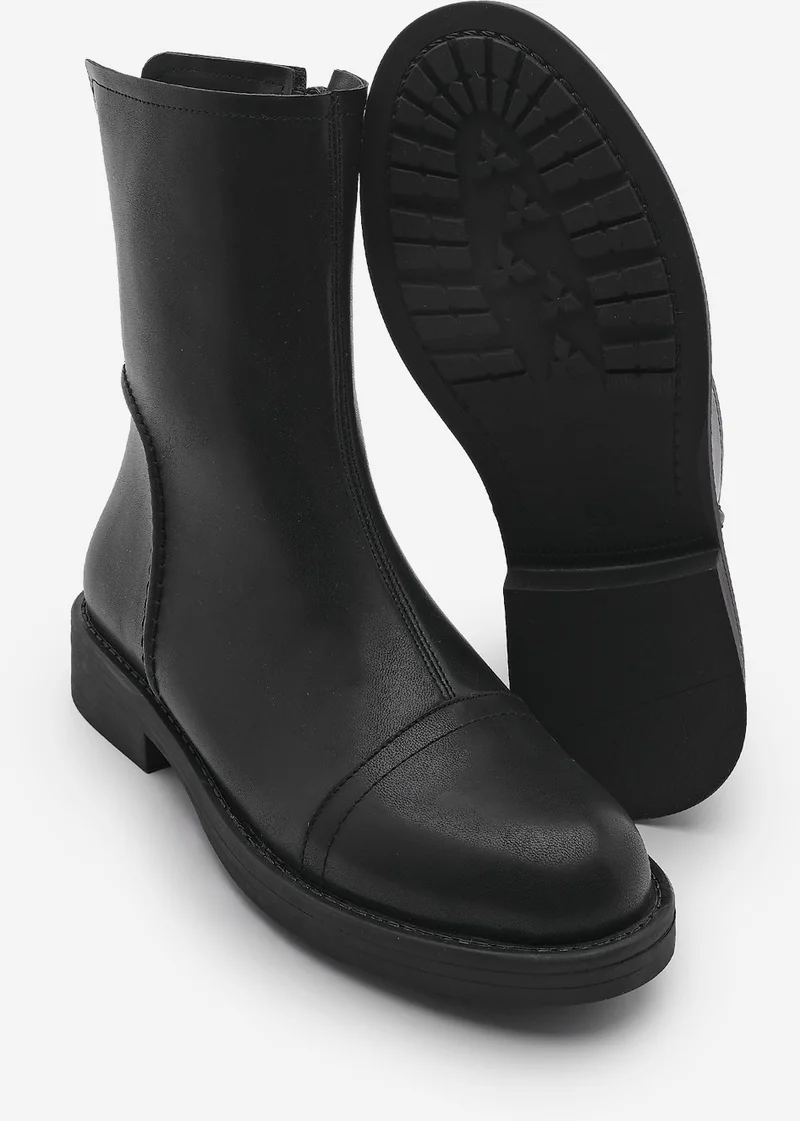 MARJIN Margin Women's Stitch Detailed Casual Boots Armus