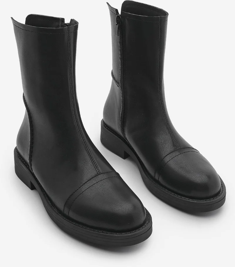 MARJIN Margin Women's Stitch Detailed Casual Boots Armus