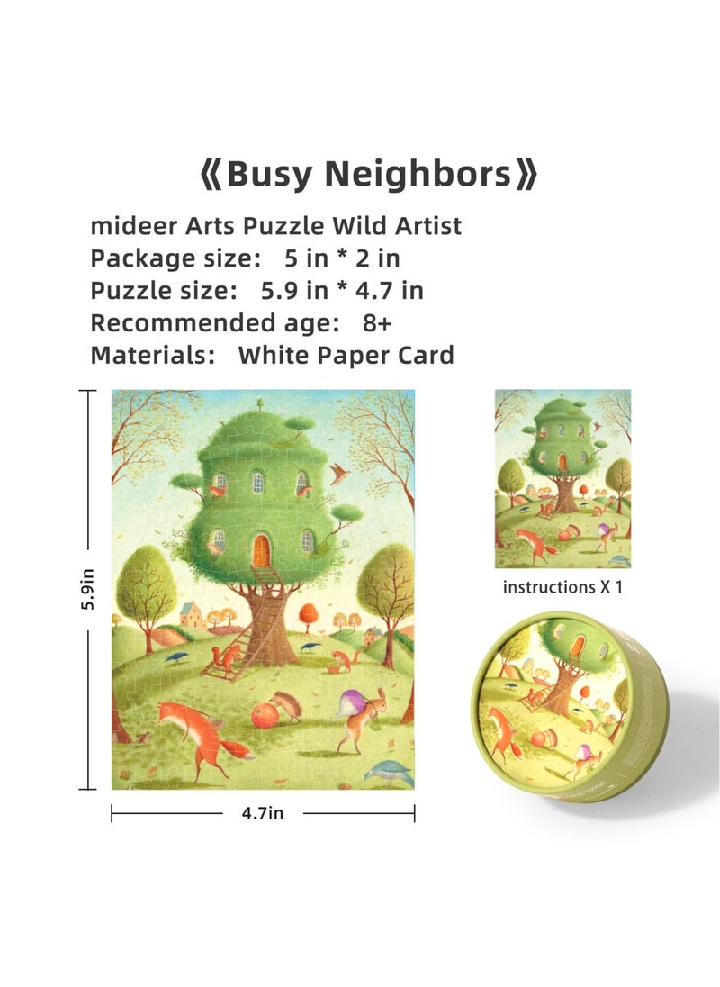 Excefore Animals Gift Box Jigsaws, Floor Puzzle for Kids Age 5-8 Year Olds,  Round Jigsaw Puzzles DIY Gifts Games Birthday Gift Idea for Toddler Children Ages 3 Years Plus, 216 Piece  - Image 4