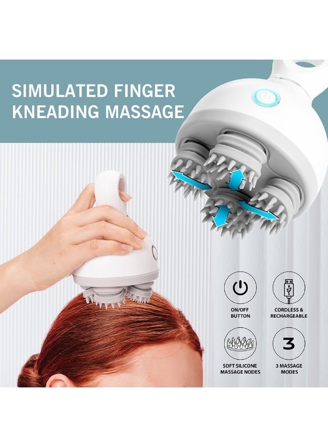 Arabest Scalp Massager Hair Growth - Rechargeable Electric Head Massager Tool with 3 Massage Modes for Stress Relief & Circulation, Handheld Hair Massager for Scalp, Neck & Body Relaxation - Image 3