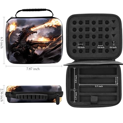 sabermaster Dice Storage Case Dice Bag Dice throne dnd dice tray dice holder dnd dice storage dice case Multifunctional storage Organizer Role Playing Game for Rpg Table Game (C) - Image 2