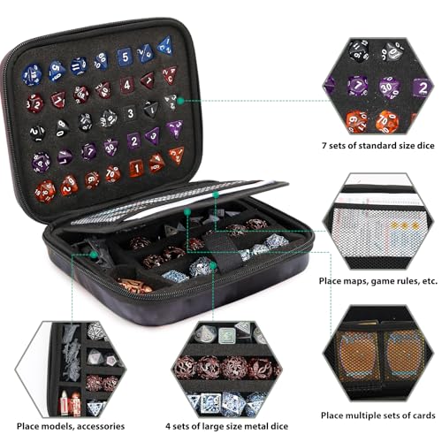 sabermaster Dice Storage Case Dice Bag Dice throne dnd dice tray dice holder dnd dice storage dice case Multifunctional storage Organizer Role Playing Game for Rpg Table Game (C) - Image 3