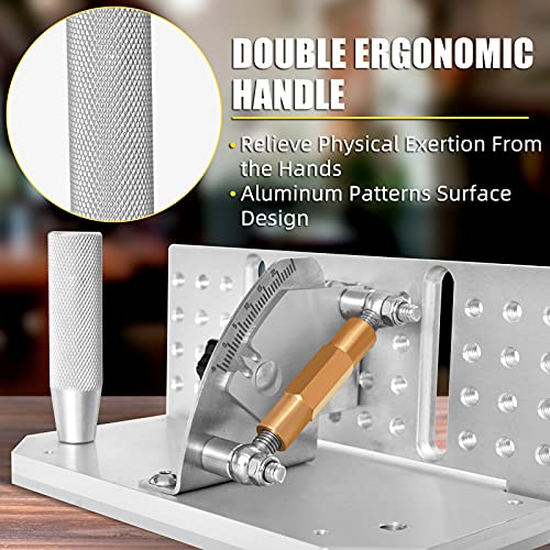 OneChoi Belt Grinder Knife Jig, 9-3/4’’ Long Sharpening Locator Adjustable Angle -5°~ 25°, Belt Knife Sharpener Jig with Dual Press Plates,Knife Making Angle Grind Guide for Belt Sander Machine - Image 4