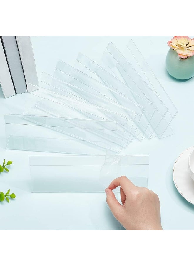 TPGP 12PCS Acrylic Name Plates for Desks with Protective Film, 21.5x7.4x3.5cm L Shape Clear Desk Sign Holder for Office, School, Wedding and Birthday Party  - Image 3
