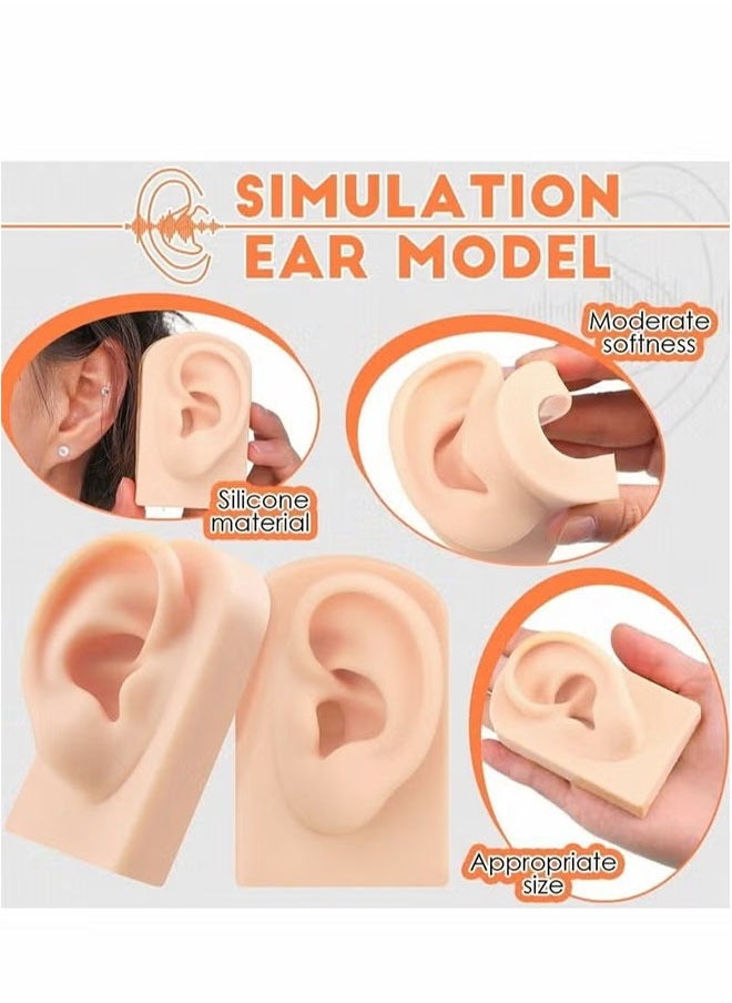 Realfrog - Ear Model Soft Flexible Model Fake Piercing Practice Body Parts Realistic Mold for Jewelry Display Acupuncture Mannequin Teaching Instruction - Image 1