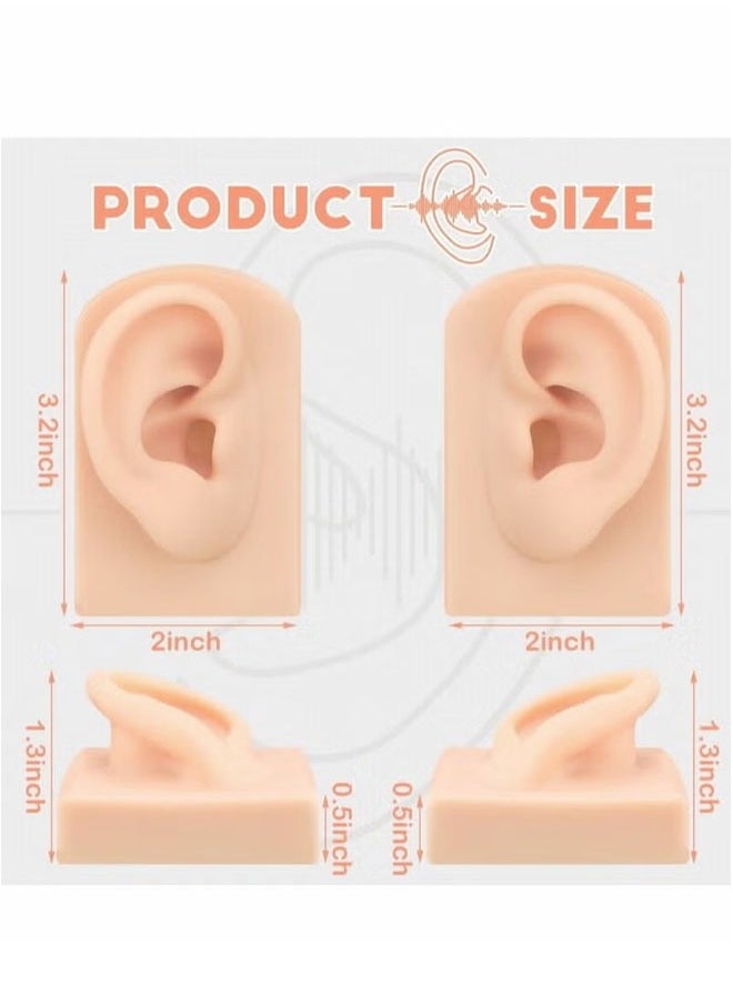 Realfrog - Ear Model Soft Flexible Model Fake Piercing Practice Body Parts Realistic Mold for Jewelry Display Acupuncture Mannequin Teaching Instruction - Image 1