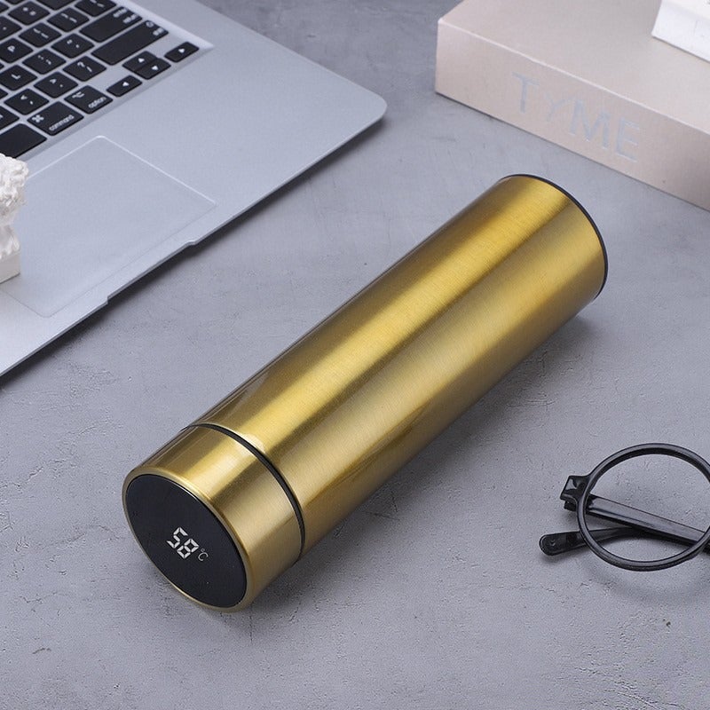 Ou Rui Smart Temperature Display Insulated Mug 304 Stainless Steel Portable Thermos Cup with Tea Infuser, Custom Logo, 500ml - Image 1