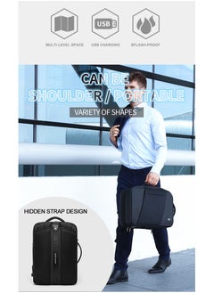 ARCTIC HUNTER B00345 15.6-inch Business Travel Backpack Laptop Bag With USB Port - Black  - Image 2