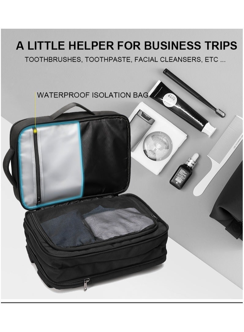 أركتيك هانتر B00345 شنطة 15.6 ظهر لاب توب سفر بمخرج يو اس بى - مقاومة ضد الماء - اسود - Image 3