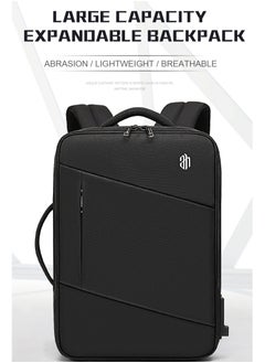ARCTIC HUNTER B00345 15.6-inch Business Travel Backpack Laptop Bag With USB Port - Black  - Image 4