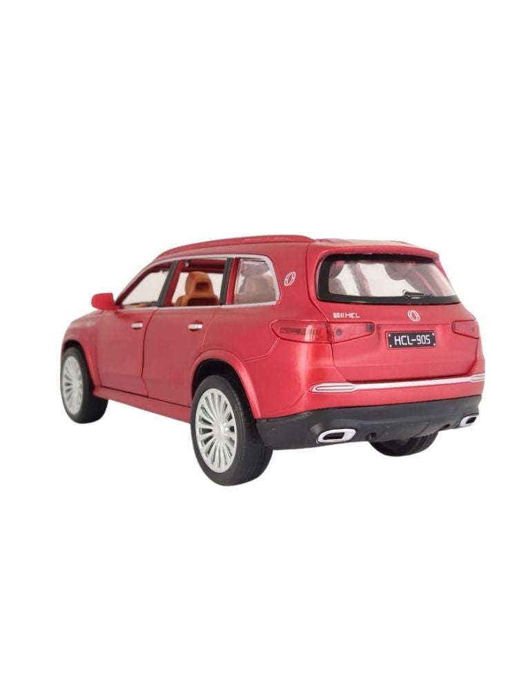 بريميم سيارة لعبة فاخرة حمراء من المعدن المصبوب - غطاء محرك وأبواب قابلة للفتح - Image 3