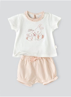 Elegant Kids Tiny Explorer's Gear: Boys' Breezy Tee & Diaper Cover Set Playful Style & Comfy Changes  - Image 1