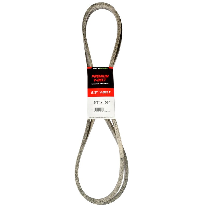 Maxpower 347653 Premium Belt Reinforced with Kevlar Fiber Cords, 5/8" x 108" - Image 1