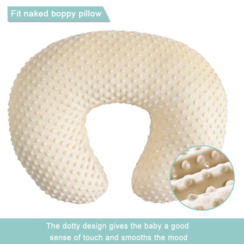 OWLOWLA Nursing Pillow Cover, Breastfeeding Pillow Slipcover Fits Nursing Pillow for Baby Boy Girl(Cream) - Image 2